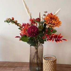 ZIjdenbloemen boeket van de maand herfst