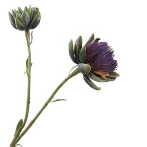 Kunstbloem Artisjok paars 80 cm