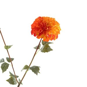 Kunstbloem Dahlia spray oranje 75cm FL440078ORA