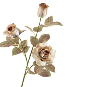 Kunst trosroos droogbloem bruin - 70 cm