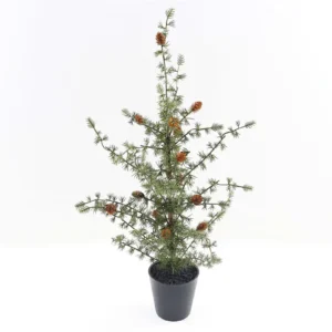 Kunst kerstboom Ming in pot groen - 67 cm